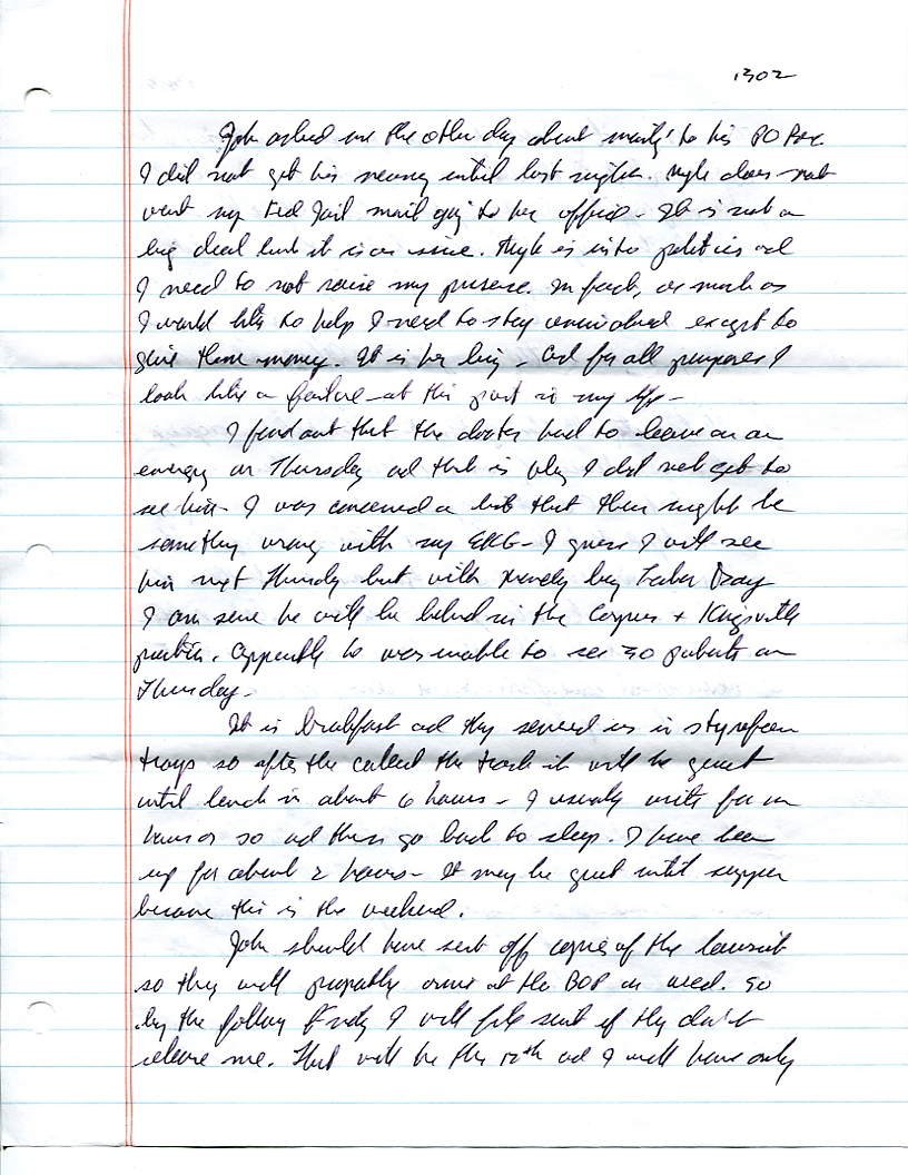 Dr John WorldPeace 2008 Prison Journal
